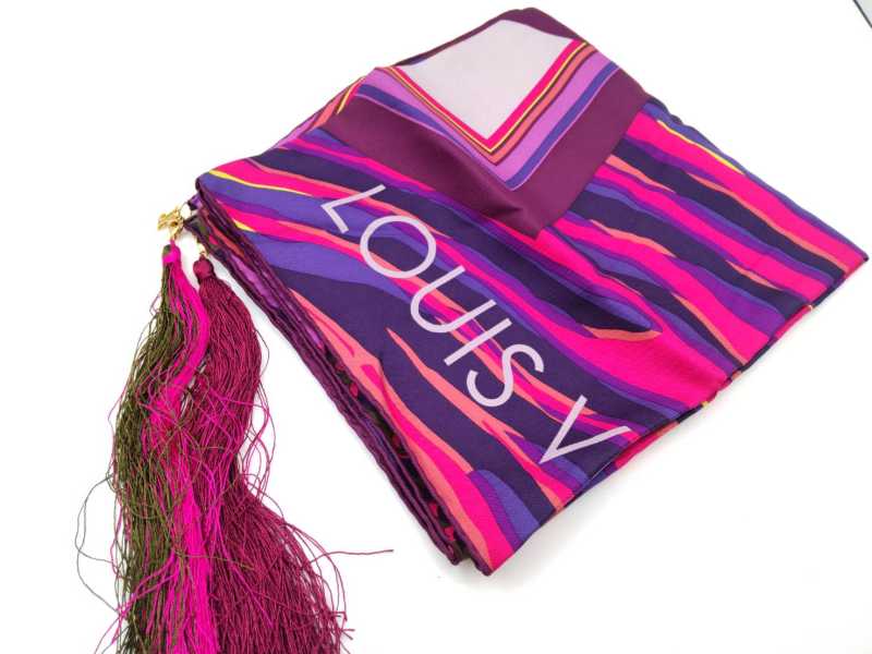 ルイヴィトン買取　タッセル付スカーフ